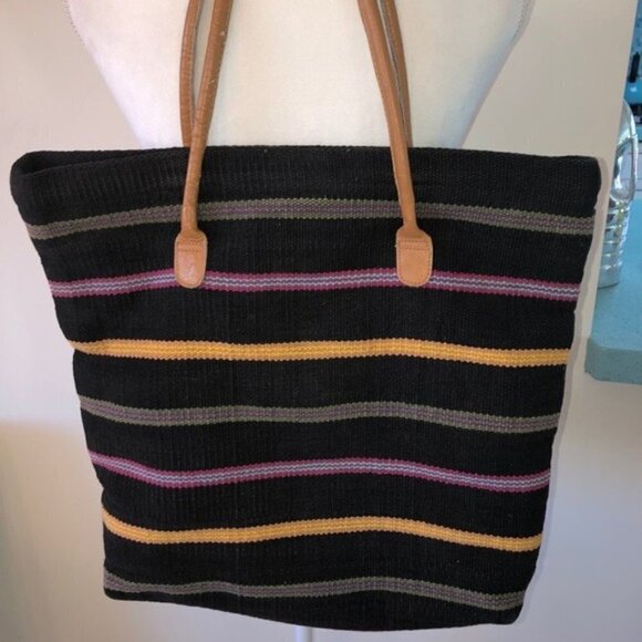 Vintage Indian Woven Cotton Tote Bag - Picture 3 of 9